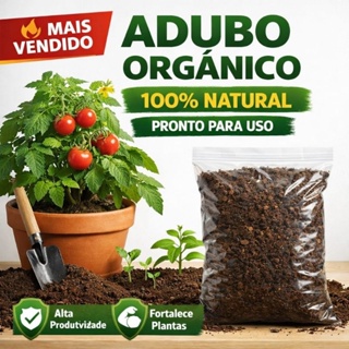 10 KG Adubo Orgânico Esterco Bovino Curtido 100% Natural Para Plantas Hortas e Jardins em Oferta na Shopee