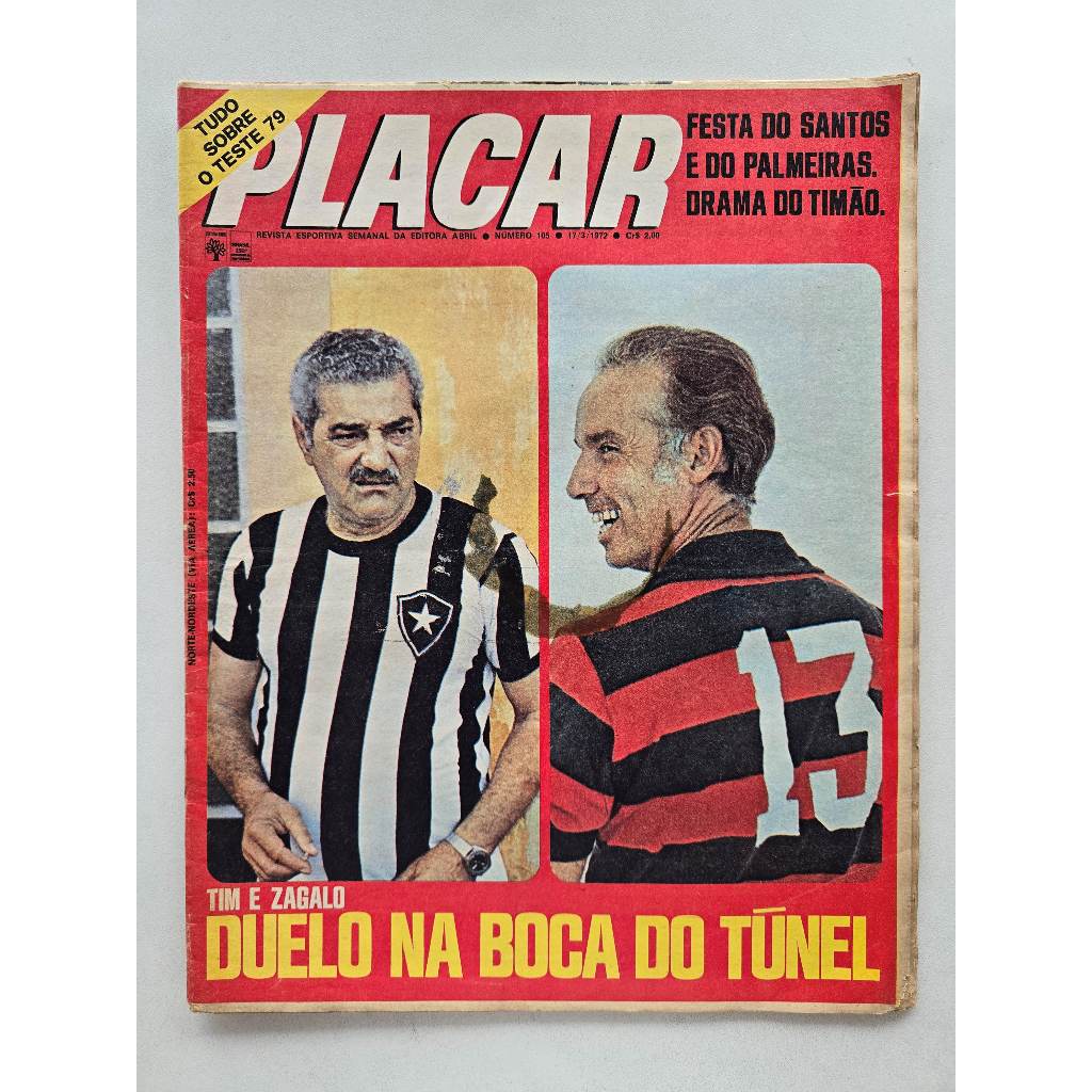 Revista Placar Nº 105 - Mar/1973 - Pôster  Madurga Palmeiras / Figurinhas Enciclopédia / Zagallo #2
