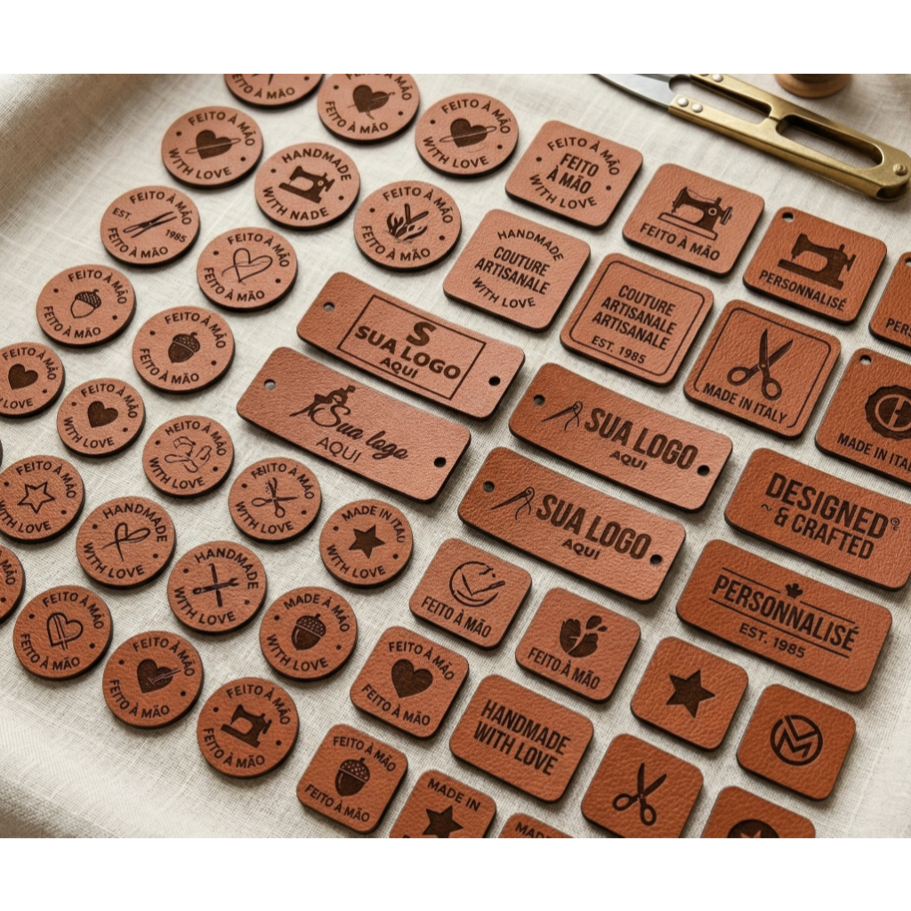 Etiquetas de couro sintético PERSONALIZADAS