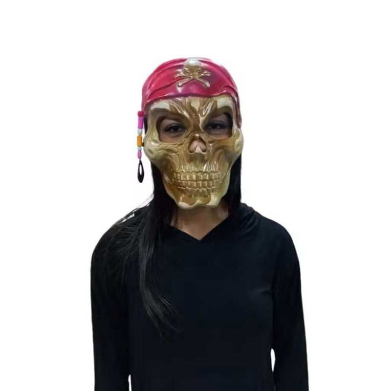 MÁSCARA CAVEIRA PIRATA | MATERIAL: PLÁSTICO | FESTA FANTASIA | HALLOWEEN | CARNAVAL | PEGADINHA | TROLAGEM | BRINCADEIRA