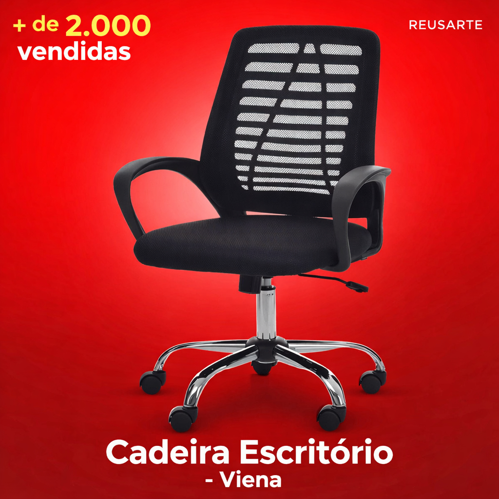 KIT 2 OU 1 CADEIRAS GIRATÓRIA DE ESCRITÓRIO ERGONOMICA TELA MESH EXECUTIVA Base Cromada em Oferta na Shopee