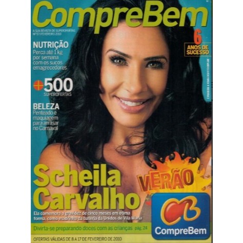 REVISTA COMPRE BEM, DE FEVEREIRO DE 2010, COM SCHEILA CARVALHO NA CAPA.