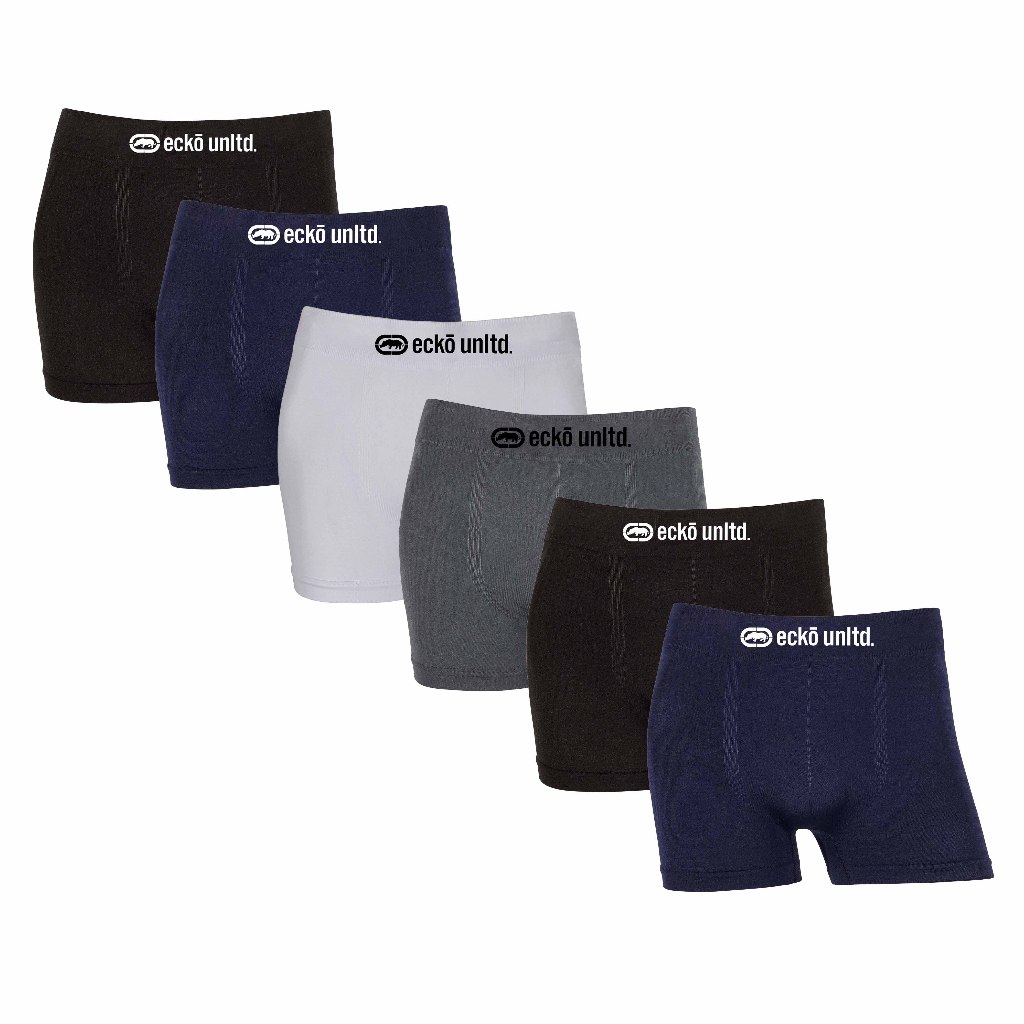 Kit 3 ou 6 cuecas boxer Ecko Microfibra Original