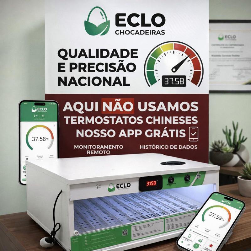 Chocadeira Automática 90 Ovos de Galinha + Ovoscópio