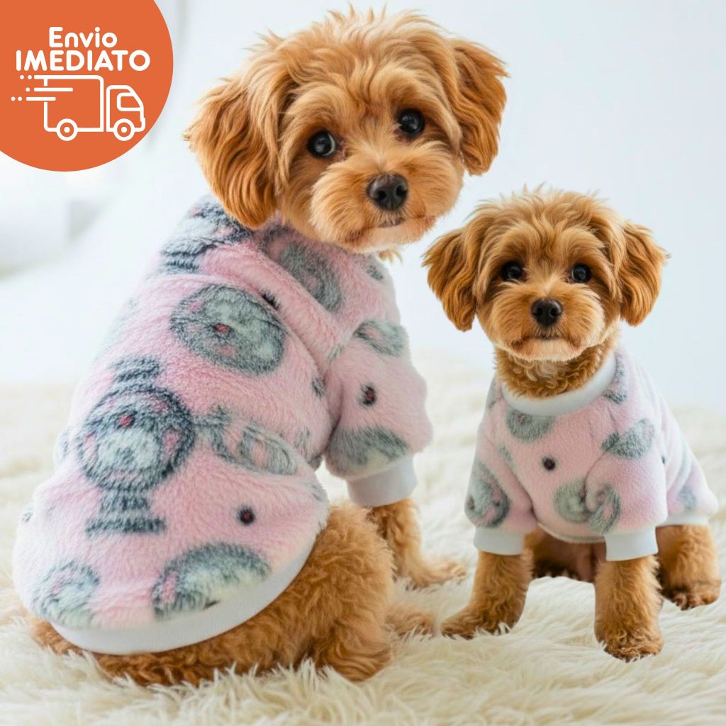 Blusão Pet Fleece Roupa quentinha para cachorros e gatos em Oferta na Shopee