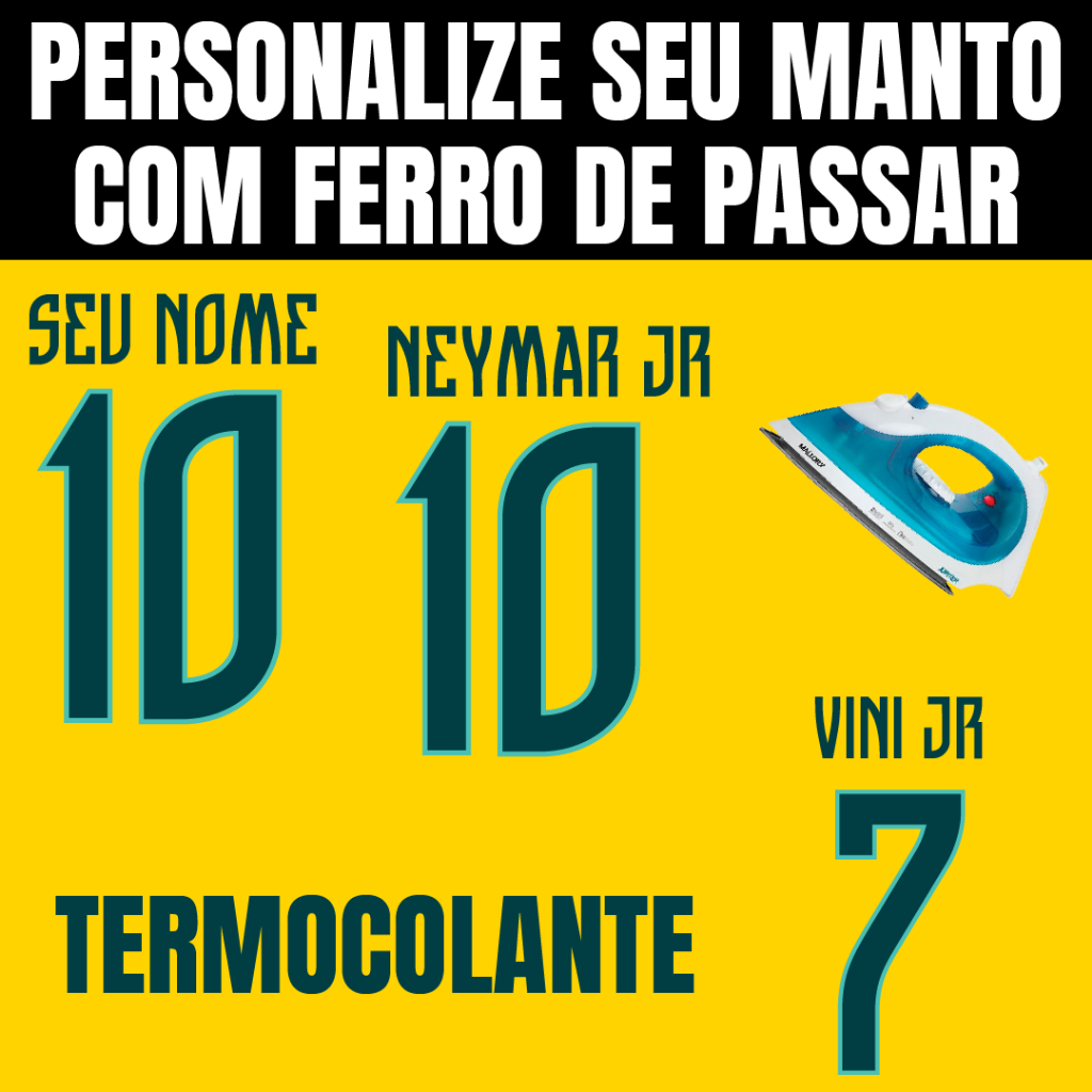 Nome e número Personalização termocolante seleção para sua camisa personalize em casa com ferro