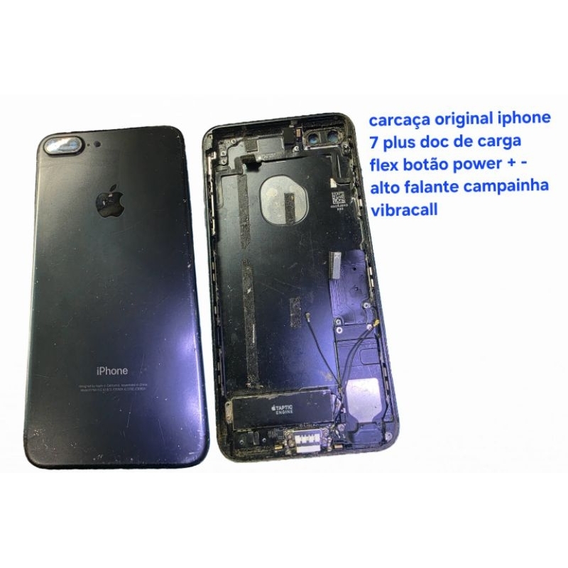 Carcaça iPhone 7 Plus Completa Power Volume Vibracall Dock Carga Original