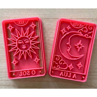 Cortadores de Biscoito Bolacha Tarot O Sol a Lua Cookie Cutter Confeitaria
