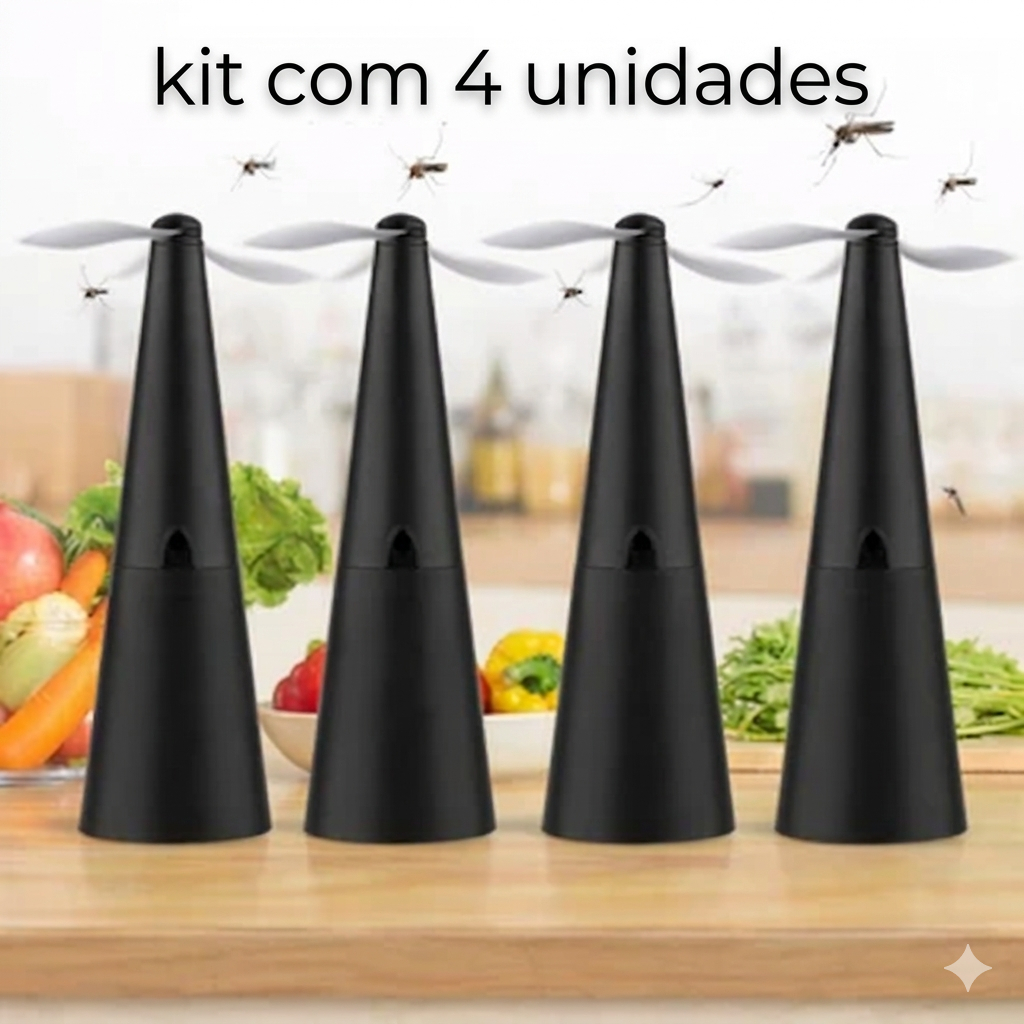 Kit 3 e 4 Espanta Mosca Ventilador Repelente de Moscas Insetos para Mesa a Pilha em Oferta na Shopee