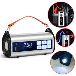 4 Em 1 Auxiliador Partida Compressor Ar Digital Portátil Multifuncional 12000mAh 12V Moto Carro 3.0 Carreto Bola Carpei