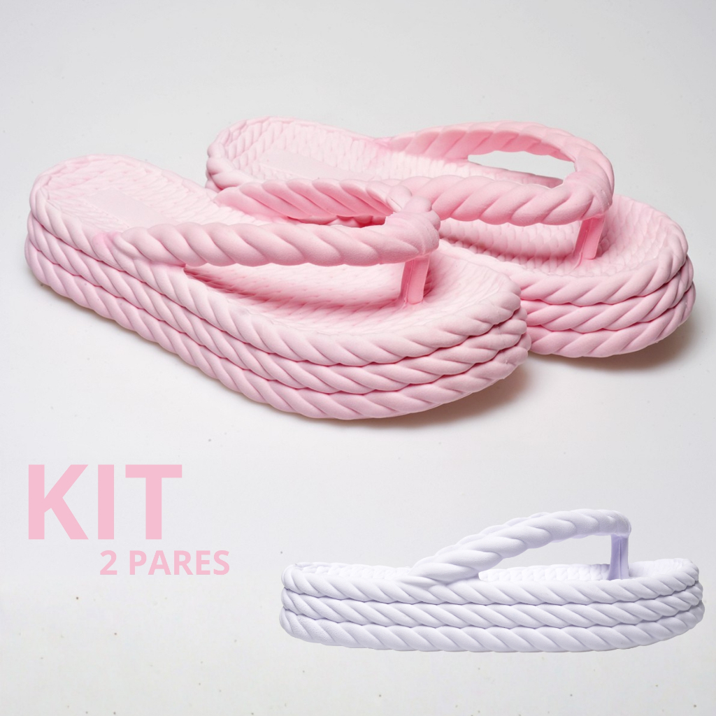 Kit 1 e 2 Pares Tamanco Feminino Confortável leve Macio