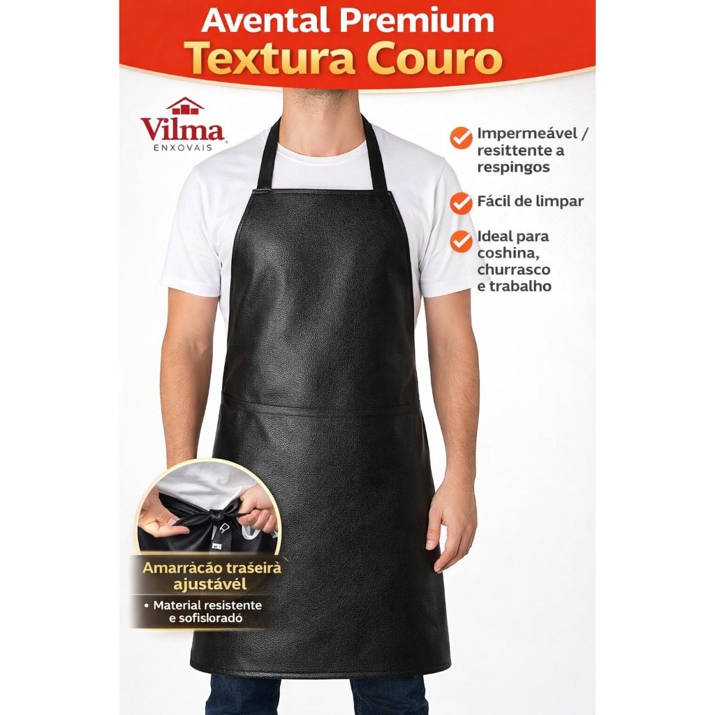 Avental De Cozinha Em Corino - Super Promoção