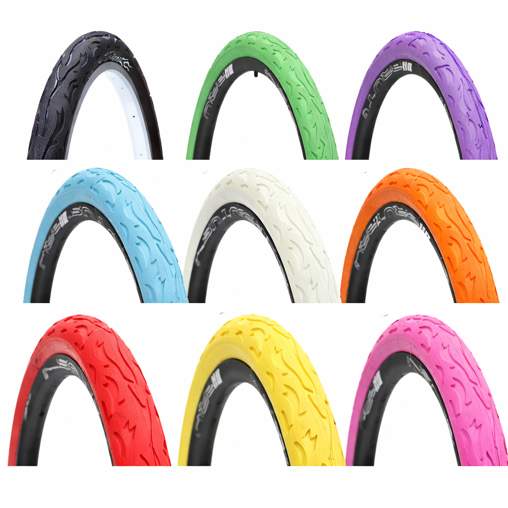 Pneu Aro 26 Kenda Flame 26x2.125 Pneu Balão Slick do Foguinho Preto Para Bicicletas 26 Grosso