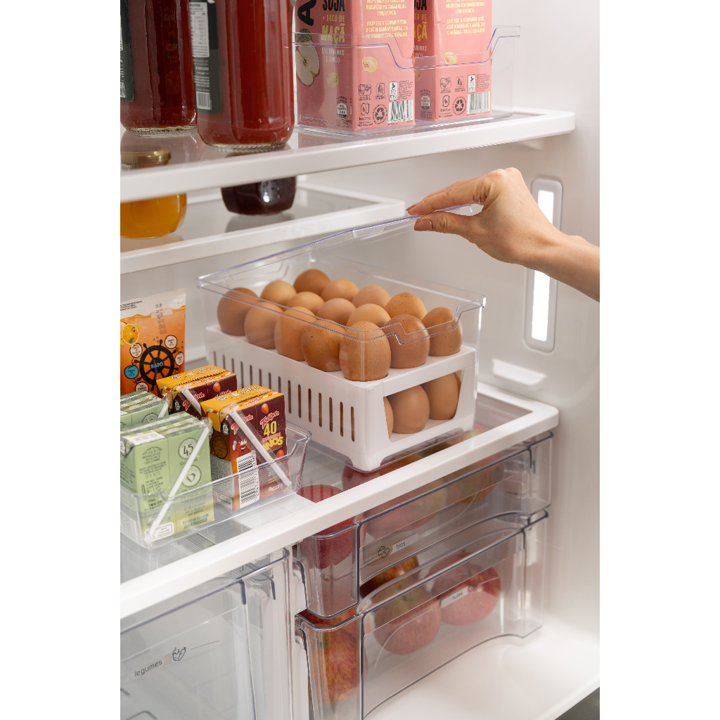 Organizador Porta Ovos Para Geladeira Acrílico para 30 Ovos Transparente UZ Utilidades
