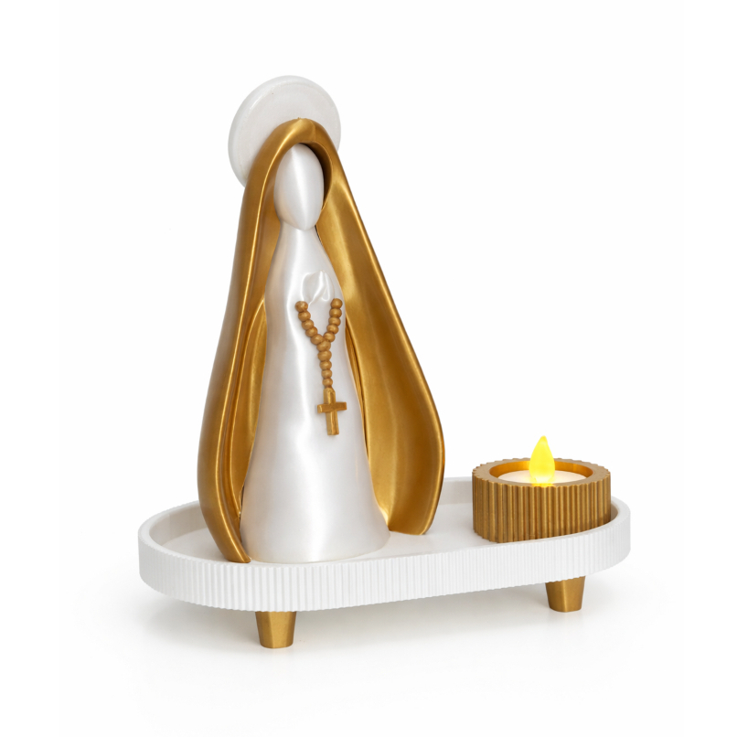 Kit Religioso Nossa Senhora Aparecida - Artigo Decorativo Impressão 3D