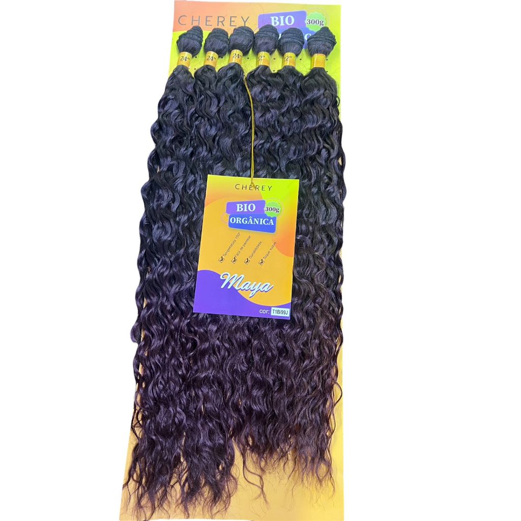 Cabelo Bio Orgânico Cacheado Maya cor T1b/99J