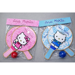 Kit 35 Pares Raquetes de ping pong Lembrancinha personalizada Festa Infatil em Oferta na Shopee