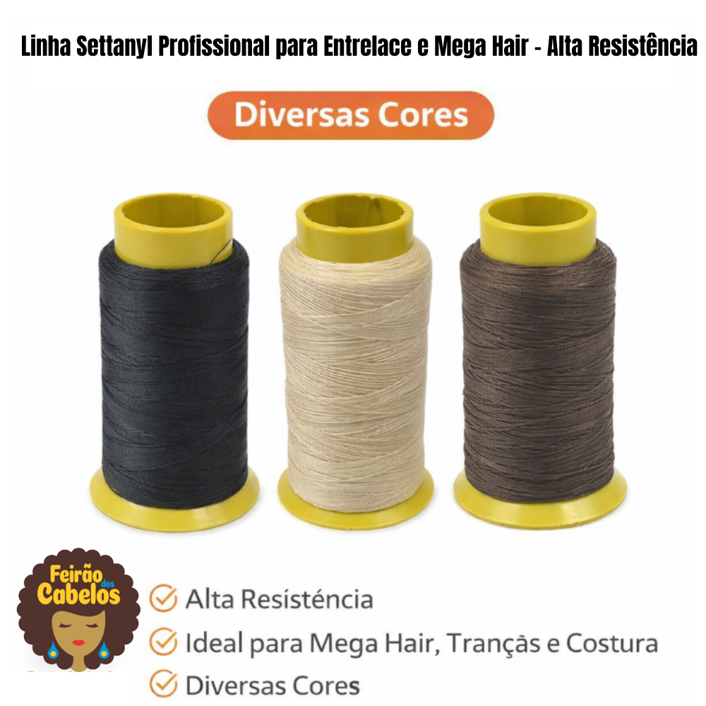 Linha Settanyl - Para costurar entrelace em Oferta na Shopee