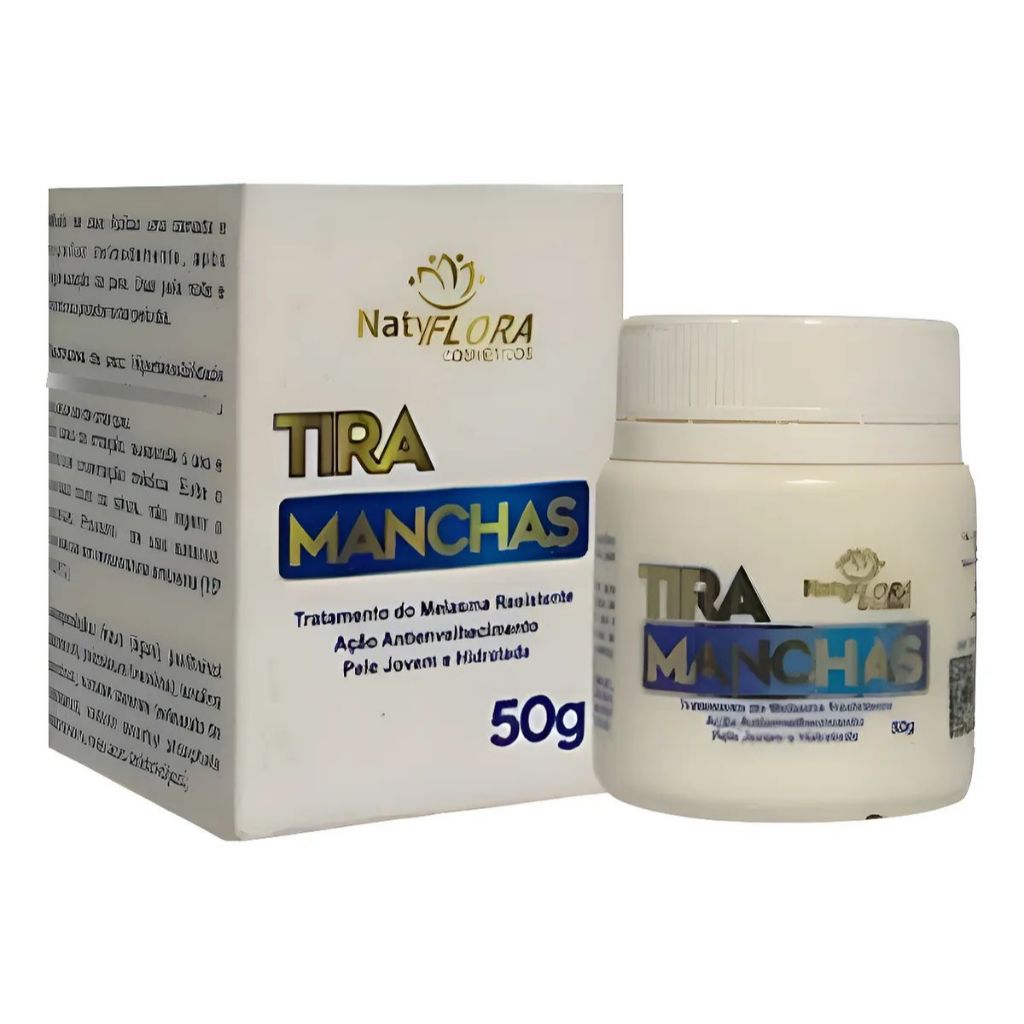 Pomada Clareadora NatyFlora Tira Manchas Escuras e Melasma Pele Uniforme