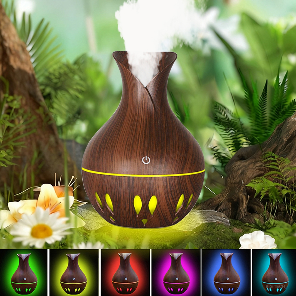 Umidificado Difusor Aromatizador Humidificado De Ambiente Purificador Com 7 Cores Luzes