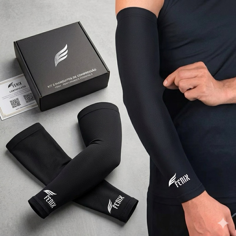 2 pares de Manguito Segunda Pele - Proteção Solar Manguito Vôlei