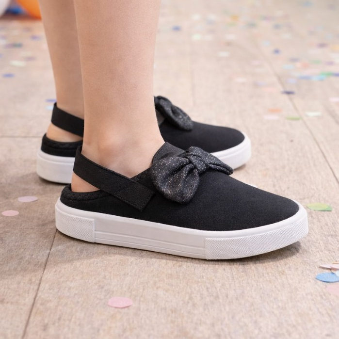 Tênis Estilo Babuche Casual Menina Calce Fácil Laço