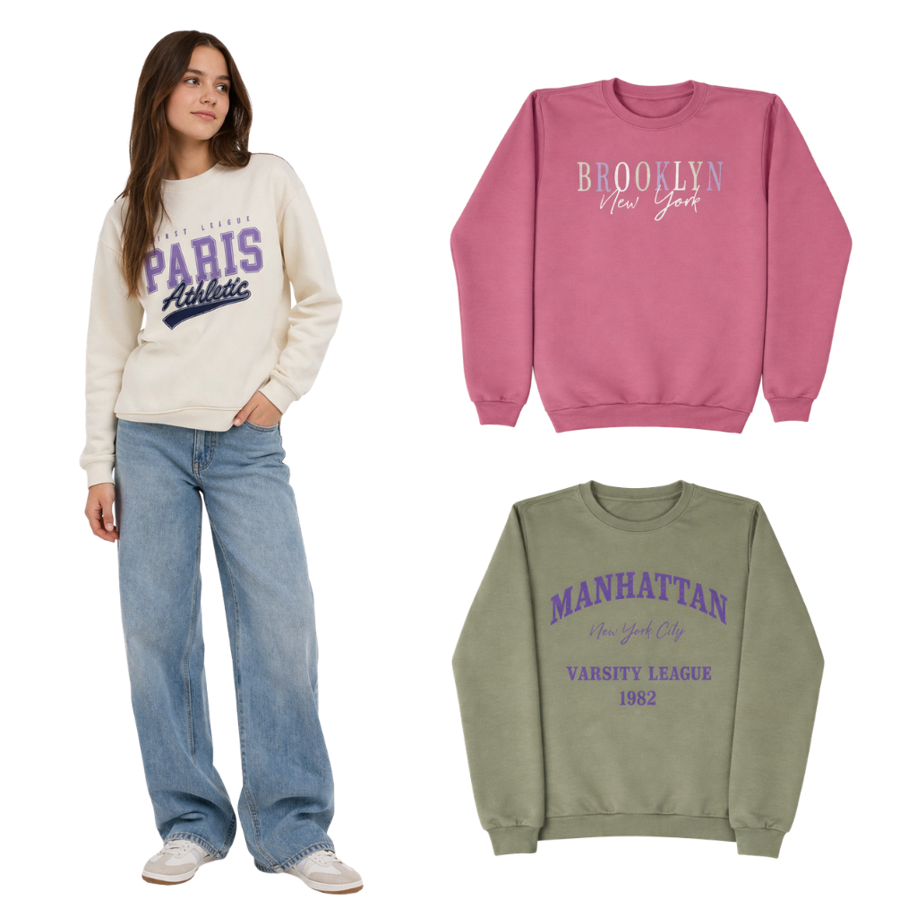 Moletom Feminino Premium Grosso e Peluciado Juvenil 10 ao 16