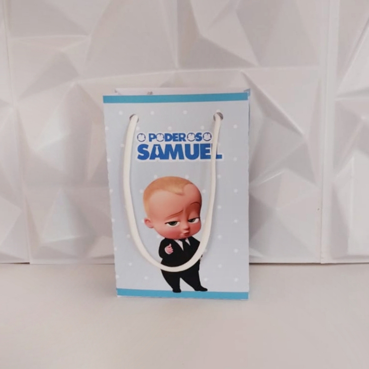 SACOLINHA PERSONALIZADA O PODEROSO CHEFINHO/ANIVERSÁRIO/O PODEROSO CHEFINHO PARA LEMBRANCINHAS TAMANHO P