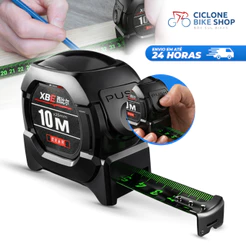 Fita Métrica Aço Inoxidável Carbono De Alta Precisão 10M Trena Profissional Fluorescente Trava