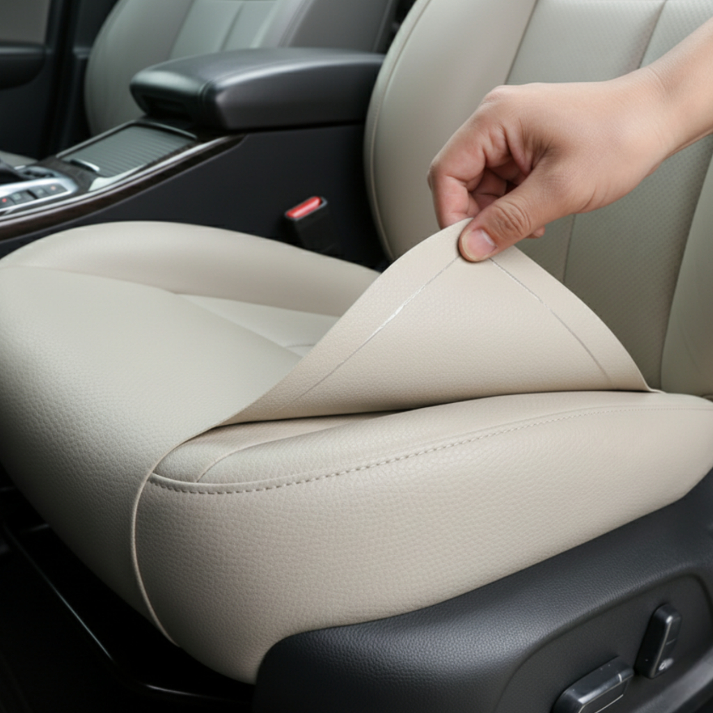 Adesivo Revestimento Couro Sintético Branco Decoração Sofa Cadeira De Carro Etc Tamanho 50cmx120cm