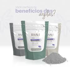 Argila Spa Terapia 400g Branca preta verde - Raavi