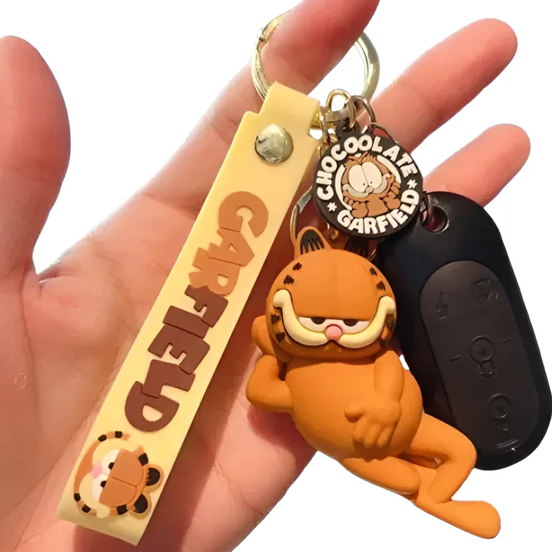 Chaveiro 3d Gato Garfield Personagem Coleção Acessório Chave Carro Bolsa Presente Desenhos Animados
