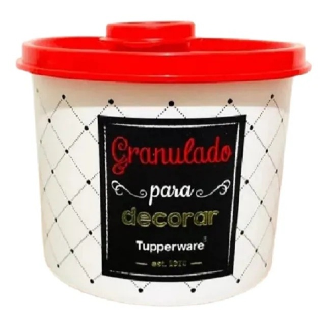 Tupperware Redondinha Bistrô Granulado Com Dosador 500ml