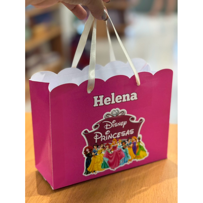 SACOLINHA NUVEM PERSONALIZADA PRINCESAS DISNEY - LEMBRANCINHA