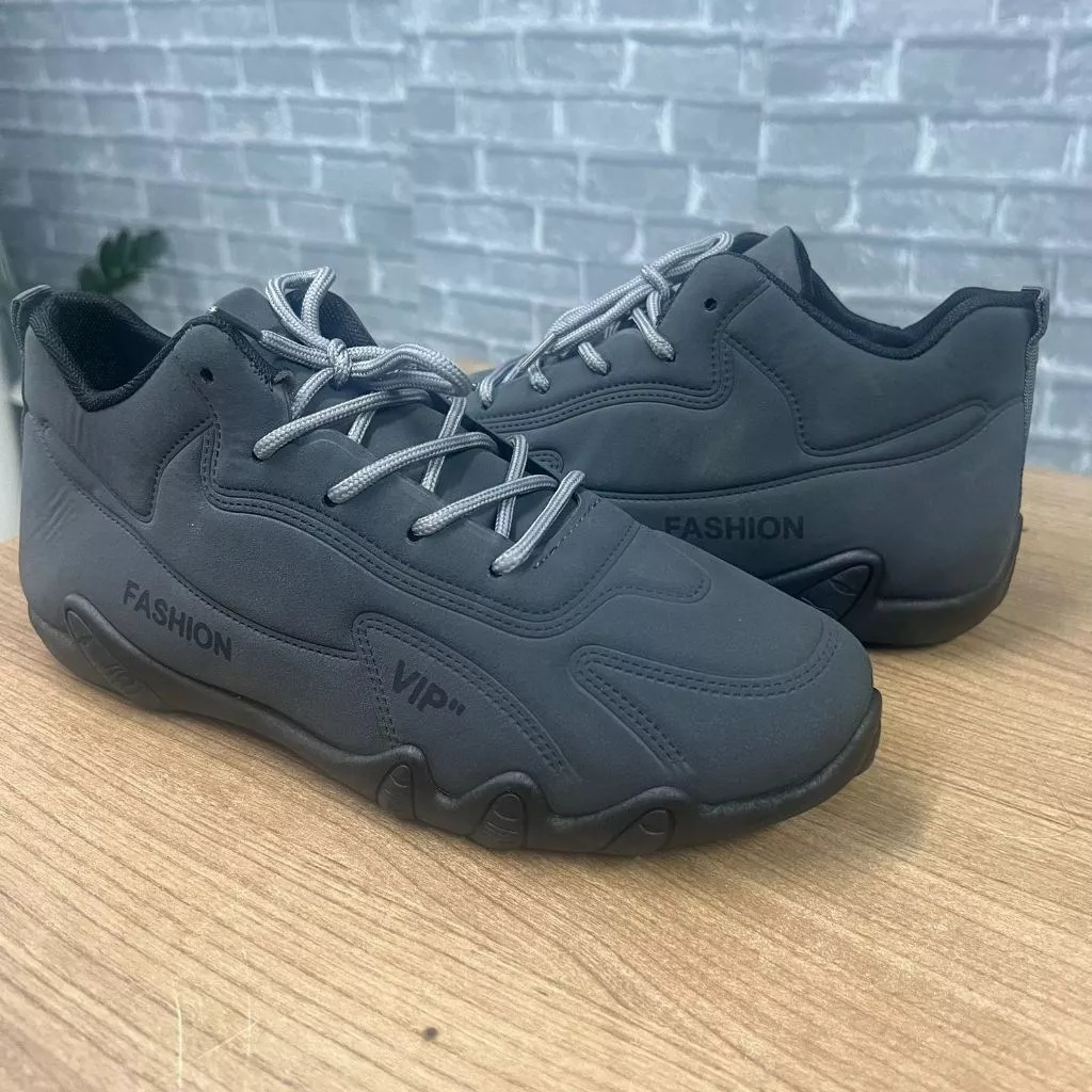 Tenis Esportivo Calçado Cinza Lancaster Masculino Feminino Solado Antiderrapante para Lazer Festas Trabalho Escola