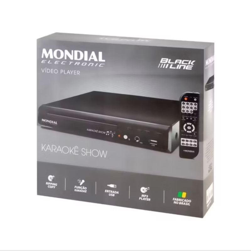 DVD Player Mondial D-20 USB Alta Definição Função Karaokê