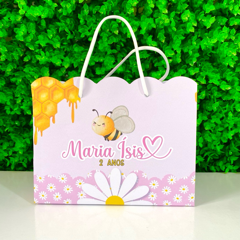 10-30 Sacolinhas Surpresa Lembrancinha Personalizada Abelhinha Margarida PEGUE E MONTE