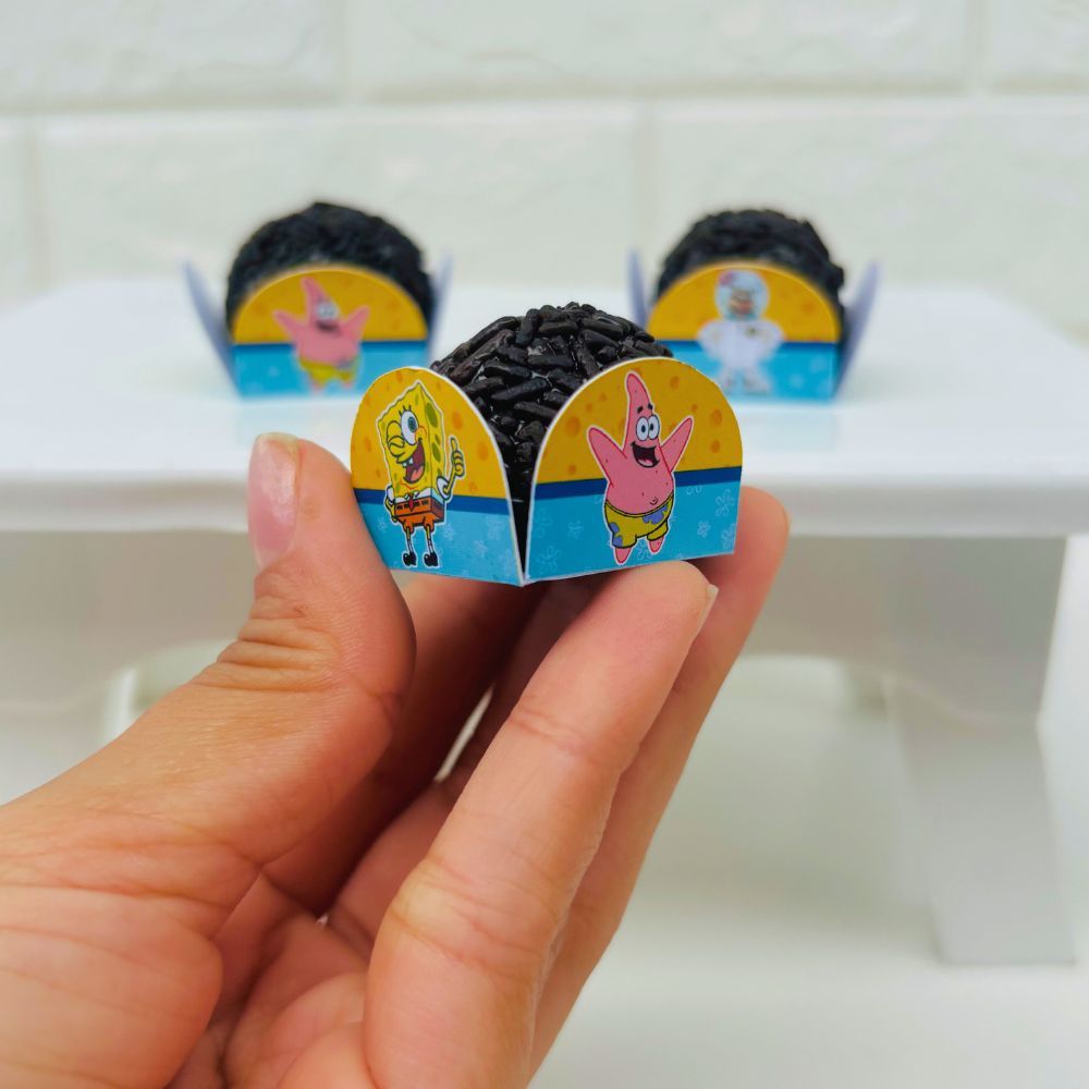 Forminha de Doces Bob Esponja Personalizada / Lembrancinha de Festa /Aniversário