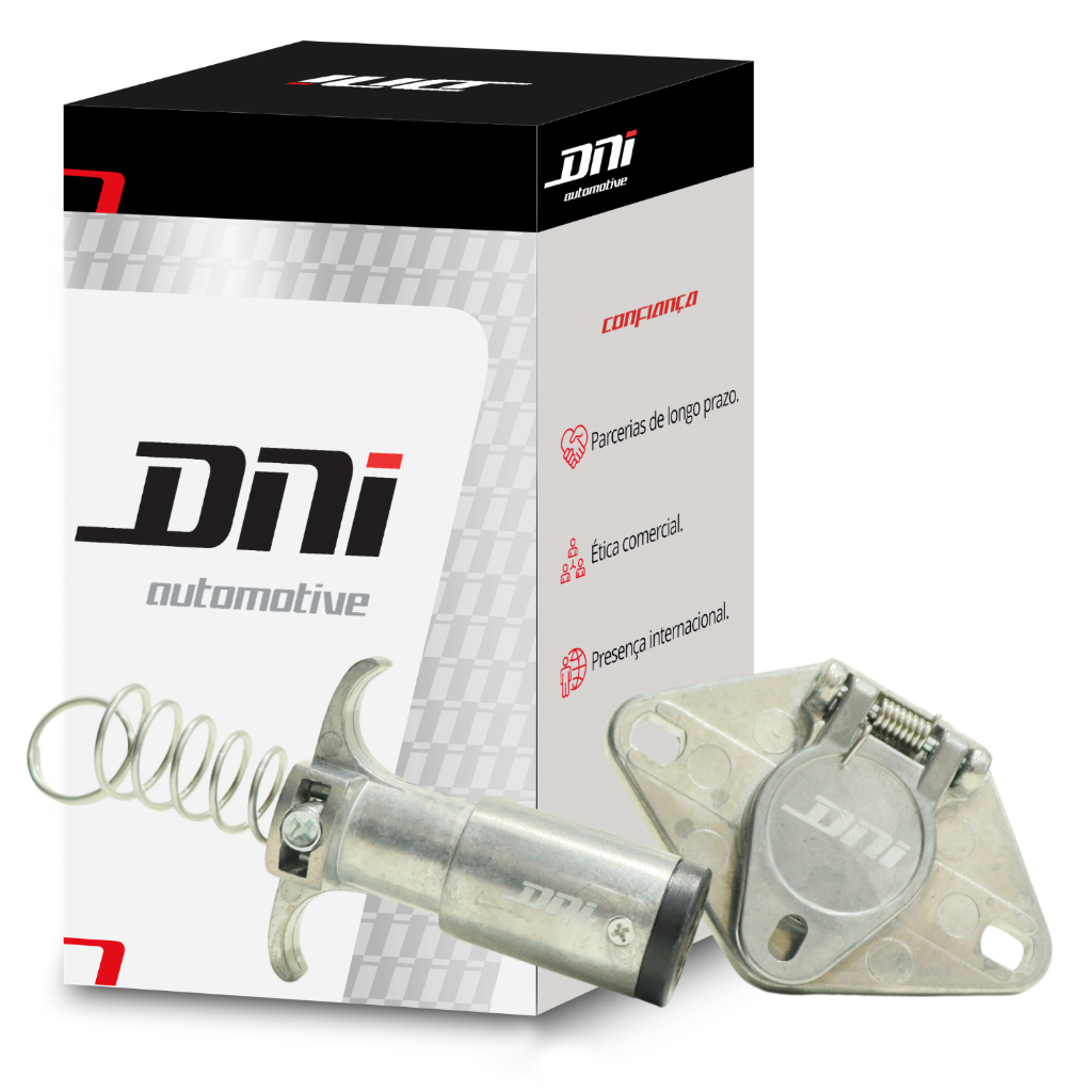 Conjunto Tomada de Engate Fixa e Móvel 6 Polos 12V / 24V - DNI 8360