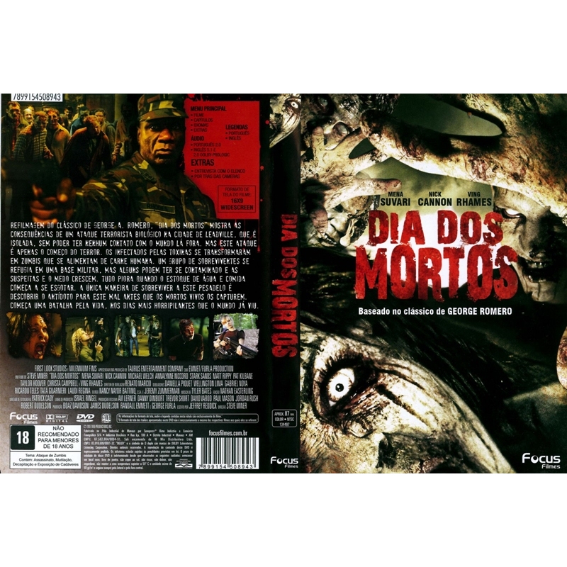 DIA DOS MORTOS   George A. Romero   DUBLADO E LEGENDADO 2878 DIA DOS MORTOS  Refilmagem do clássico de George A. Romero,