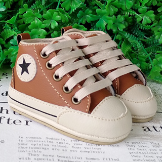 Tênis Sapatinho Infantil Cano Alto Caramelo Menino em Oferta na Shopee