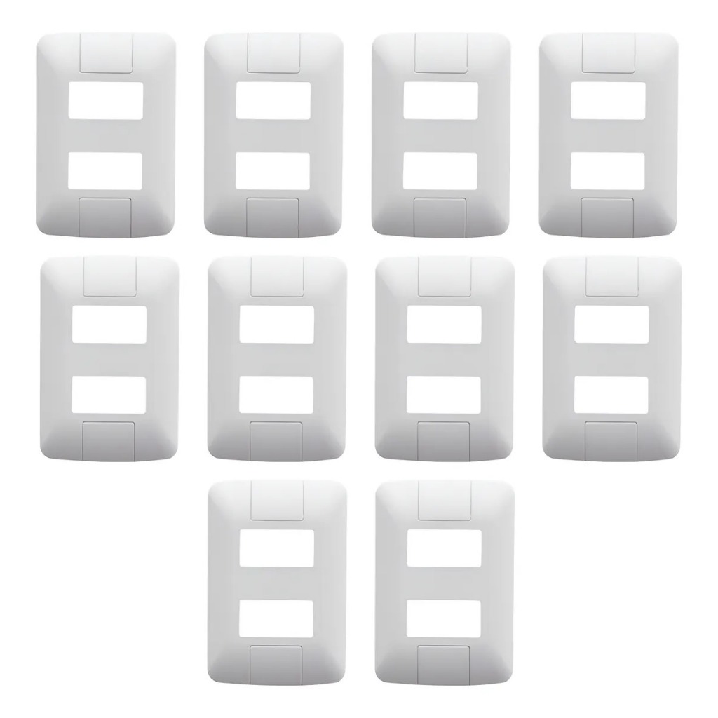 Kit Placas 4x2 2 Postos Separados Aria Branca Tramontina