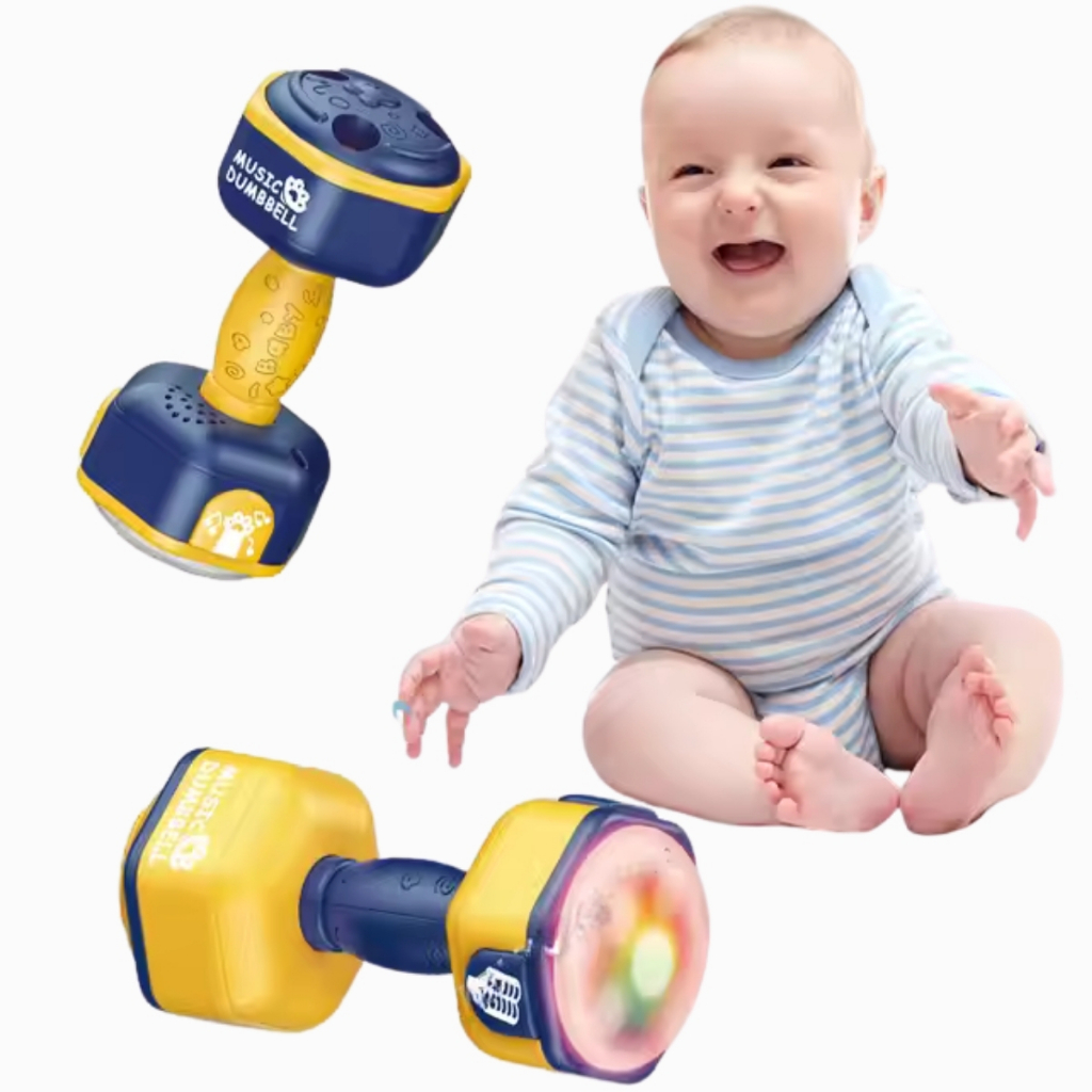 Brinquedo Infantil Halter Musical Chocalho Luzes Som Interativo Estímulo Sensorial Coordenação Motora Fina Divertido