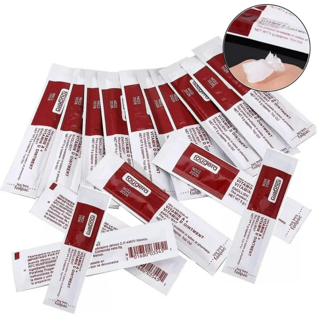 10 / 20 / 50 Pomada Vitamina A + D Fougera 5g Pós Micropigmentação Tattoo Reparadora de Cicatrizes Vitamina A + D