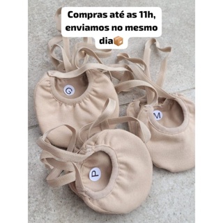 Par ponteira/Sapatilha Ginástica Rítmica e Artística Elástico na sola e calcanhar. nude oficial  da Ginástica Rítmica. em Oferta na Shopee