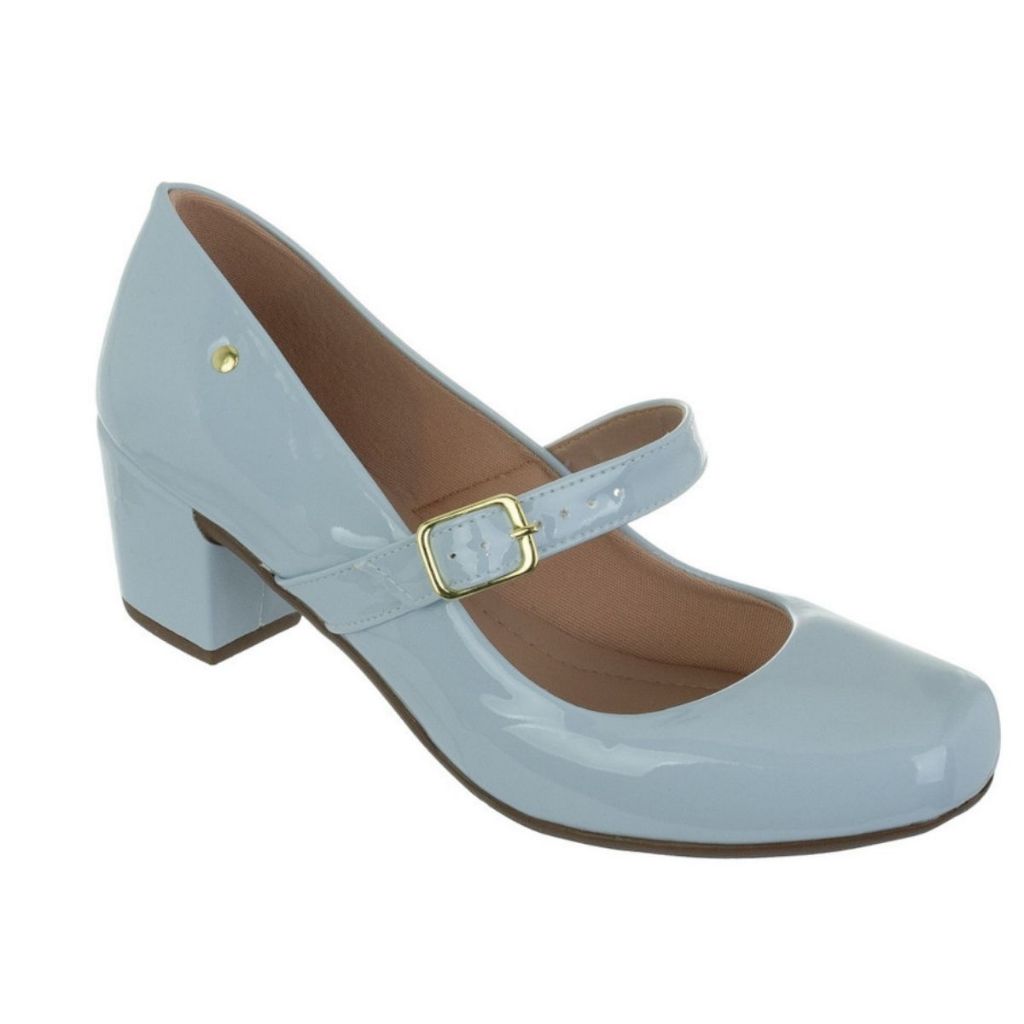 Sapato Boneca Feminino Fivela Salto Baixo Grosso Diversas cores Scarpin Dança Moda Feminina
