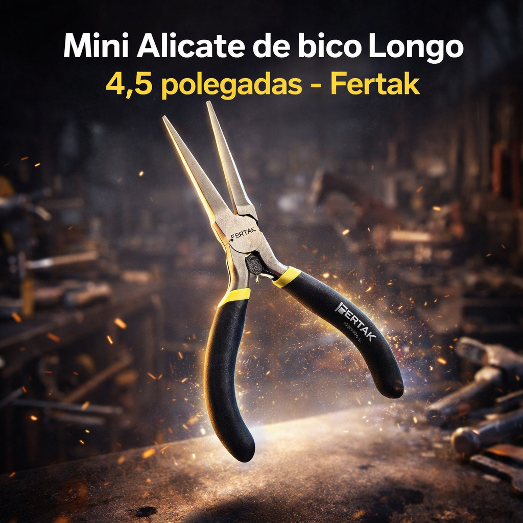 Mini Alicate de bico Longo 4,5 polegadas - Fertak