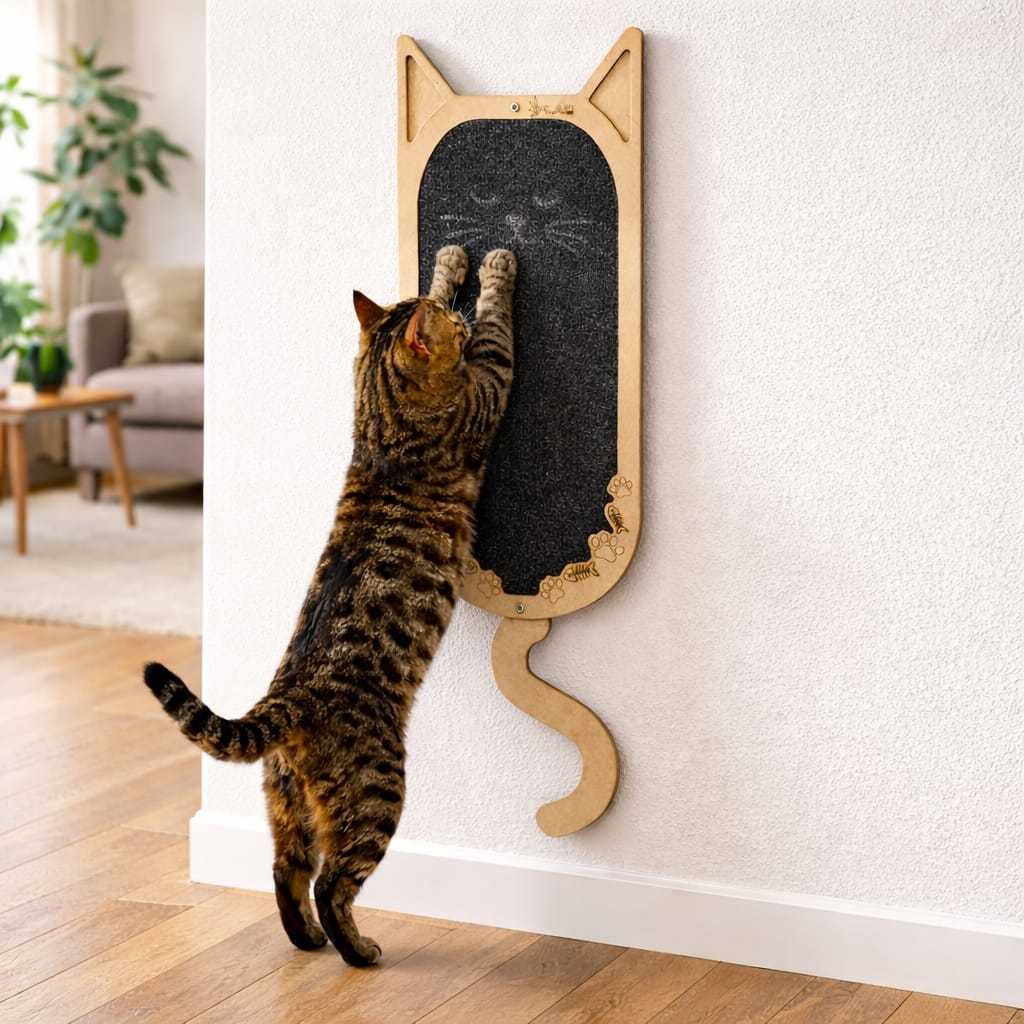 Arranhador para gato de parede 22x66cm Brinquedo flap pet