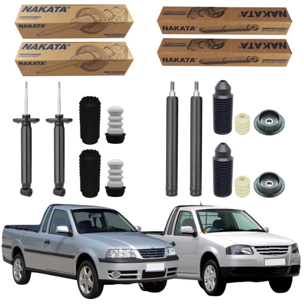 KIT 4 AMORTECEDOR SAVEIRO G3 G4 2001 A 2009 NAKATA + 4 AXIOS