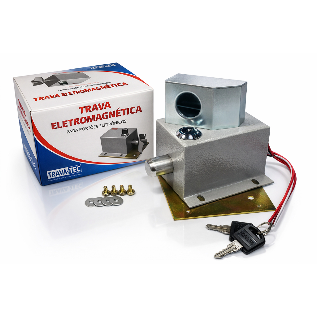 Trava Eletromagnética TE 500 220V TRAVA TEC | Segurança para Portão Automático Trava para Portões